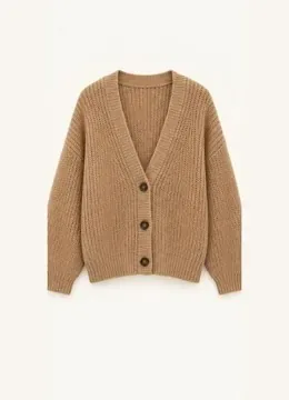 A camel knit cardigan